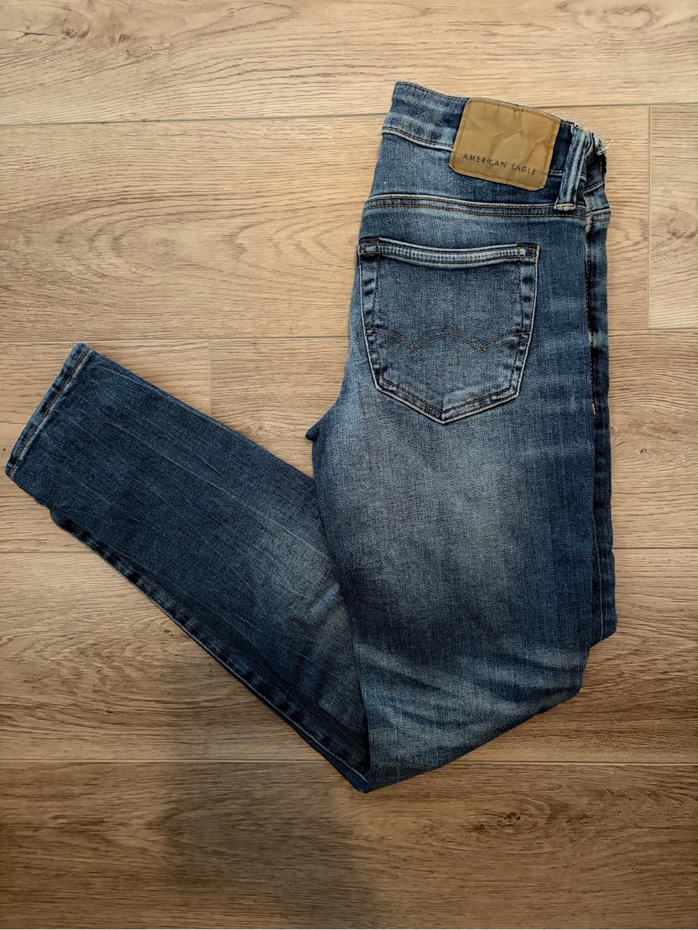 American Eagle Dark Blue Stretch Denim Jeans